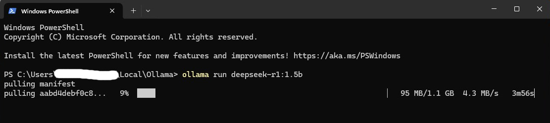 Windows PowerShell Ollama